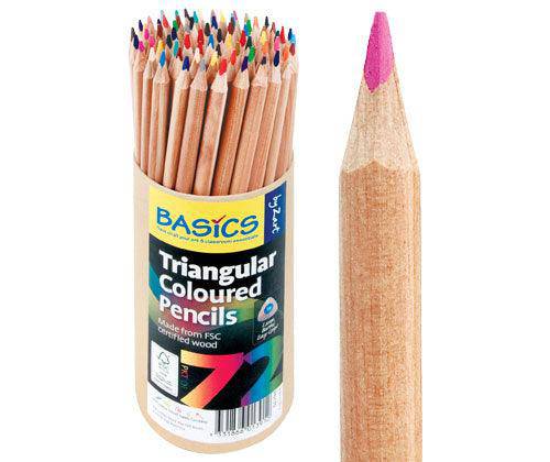 Basics - Triangular Colour Pencils (Pack of 72)