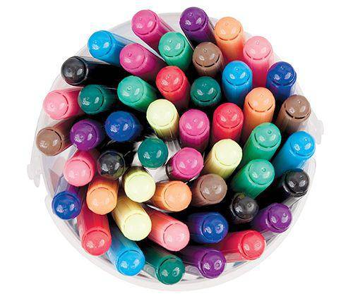 School Colours - Bulk Markers: Thick Assorted Colours (Tub of 48) - view 2