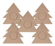 Papier Mache Tree Photo Frame 13cm - Set of 5