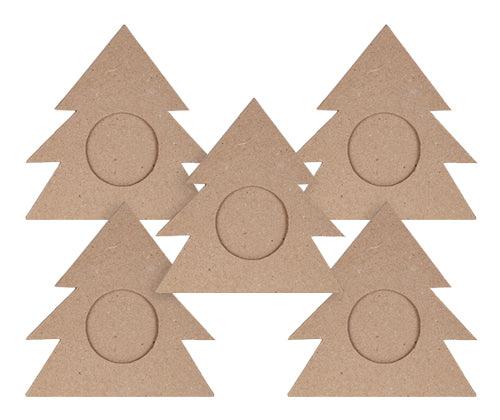 Papier Mache Tree Photo Frame 13cm - Set of 5