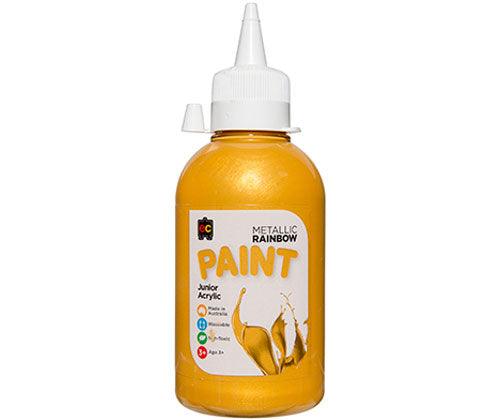 Metallic Rainbow Paint Junior Acrylic Paint 250mL - Gold