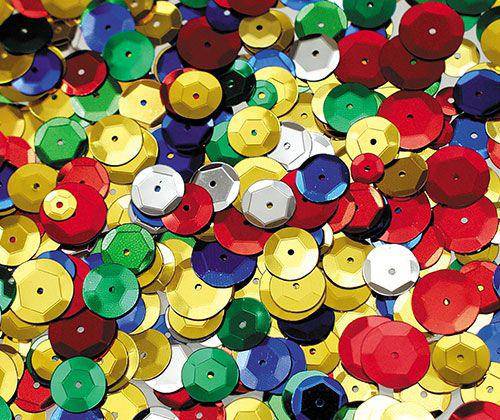 Sequins in a Jar - Embossed Round