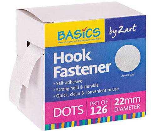Hook Fastener (Dots Only) - Pack of 126