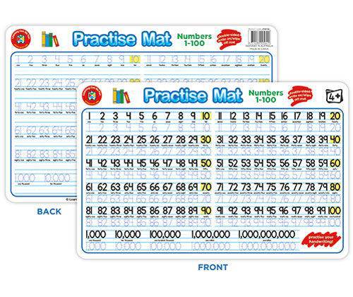 Practise Mat - Numbers 1 to 100