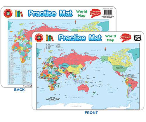 Practise Mat - World Map