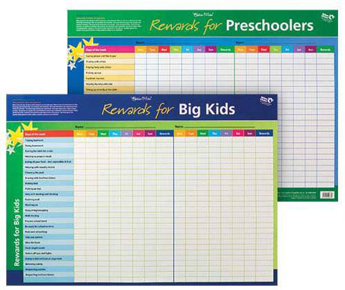 Rewards for Preschoolers/Big Kids Double-Sided Chart