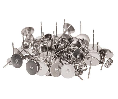 Earring Posts & Studs Stainless Steel - Pack of 100