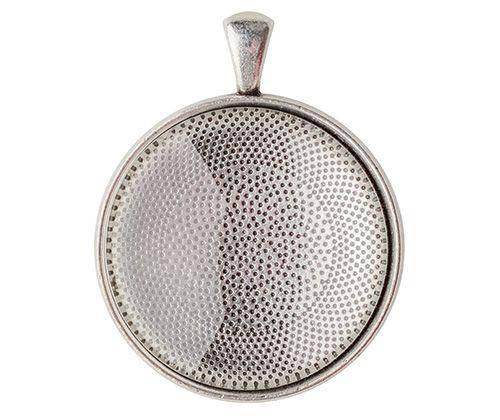 Pendant Cabochon Settings - Silver (Pack of 30) - CLEARANCE