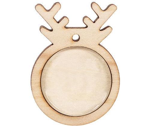 Wooden Reindeer Pendants with Cabochon Pack of 10 - view 4