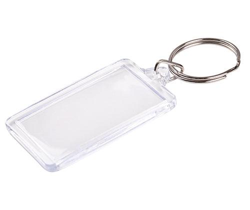 Rectangle Key Ring Tags - Pack of 10