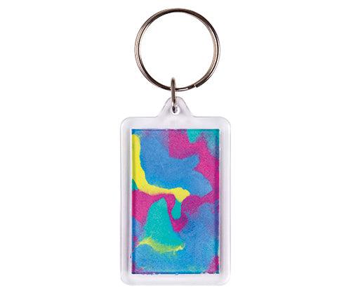 Rectangle Key Ring Tags - Pack of 10