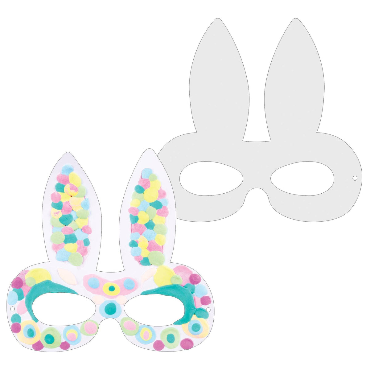 Cardboard Easter Bunny Mask Pack of 30 - view 2