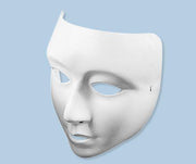 Plastic Face Masks - White Lightweight (Pack of 10)