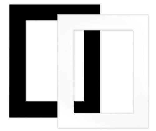 Pre-Cut Cardboard Mounts - Black and White: A3 (Pack of 10) - CLEARANCE