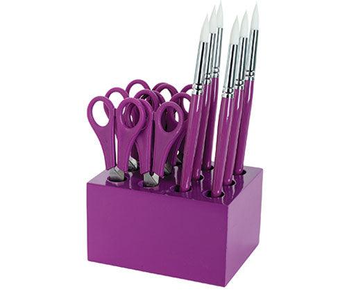 ColourSorts Classroom Organisers by Zart: Scissor & Brush Storage Block