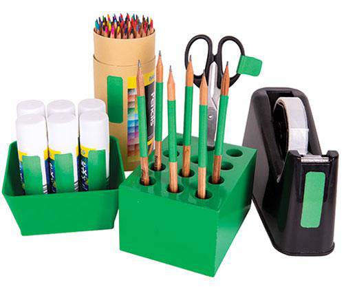 ColourSorts Classroom Organisers by Zart: Scissor & Brush Storage Block