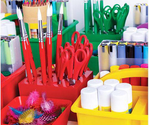 ColourSorts Classroom Organisers by Zart: Scissor & Brush Storage Block