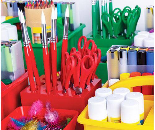 ColourSorts Classroom Organisers by Zart: Scissor and Brush Storage Block Set Pack of 6 - view 6
