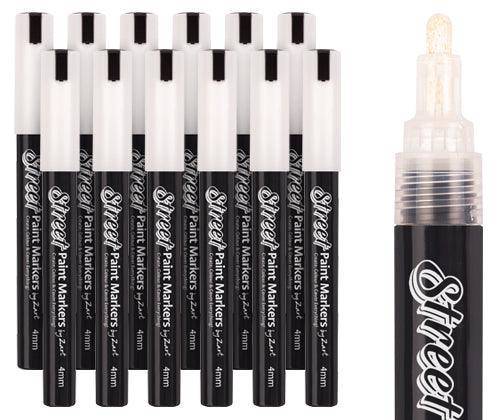 Street Paint Markers - White (Pack of 12)