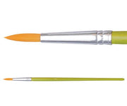 Budget Taklon Brushes - Round (Pack of 10): Size 8