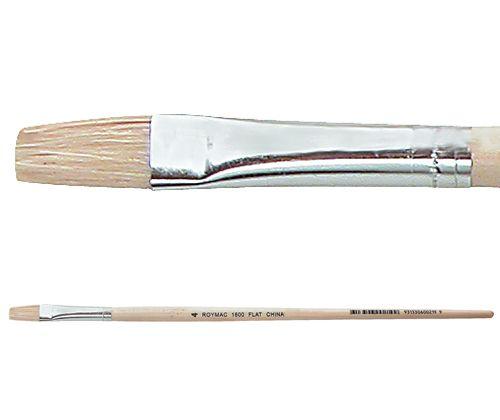 Hog Hair Brushes - Flat: Size 4 (Pack of 12)