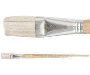 Hog Hair Brushes - Flat: Size 12 (Pack of 12)