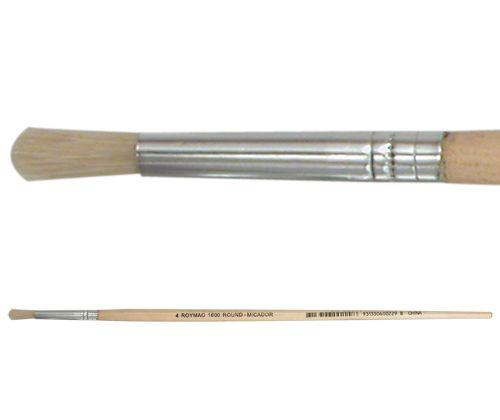 Hog Hair Brushes - Round: Size 4 (Pack of 12)