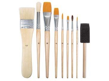 Art & Craft Brush Set Asst - Set of 9