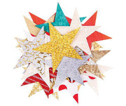 Handmade Paper Stars (Christmas Colours) - Pack of 100