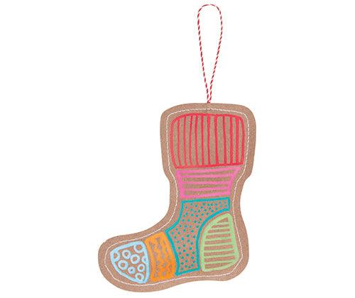 Stitched Kraft Christmas Ornaments Pack of 10