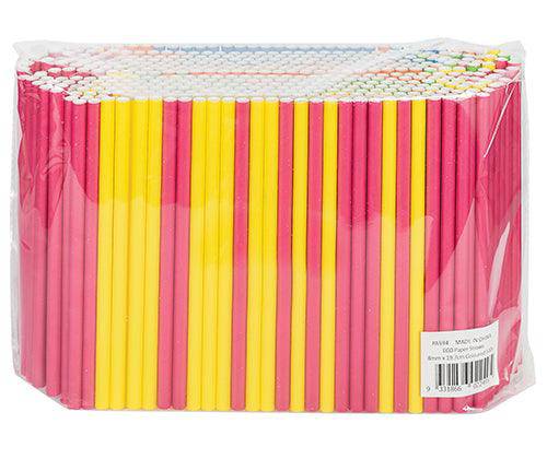 ECO Basics Paper Straws Coloured: 8mm - Pack of 500