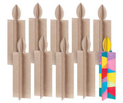 3D Papier Mache Christmas Candle - Set of 10