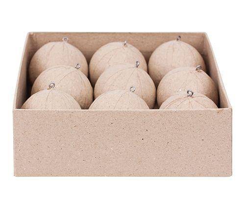 Papier Mache - Baubles (Pack of 9)