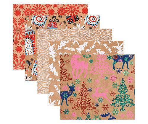 Christmas Kraft Paper - Pack of 40