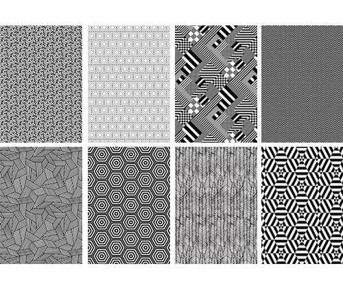 Pattern Paper (A4) - Contrast: Pack of 40