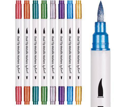 Dual Tip Metallic Markers: Assorted - Pack of 8