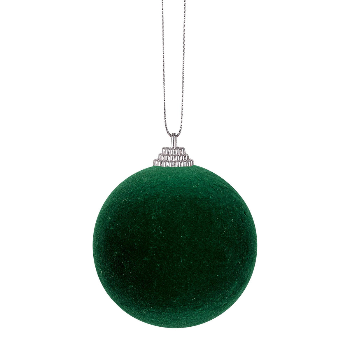 Flocked Baubles 6cm Pack of 10 - view 5