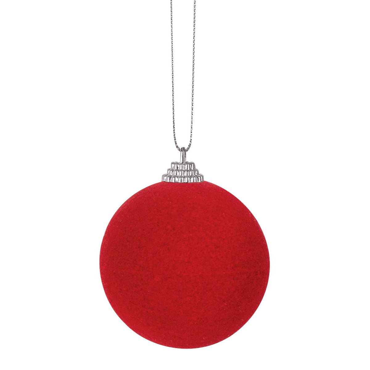 Flocked Baubles 6cm Pack of 10 - view 4