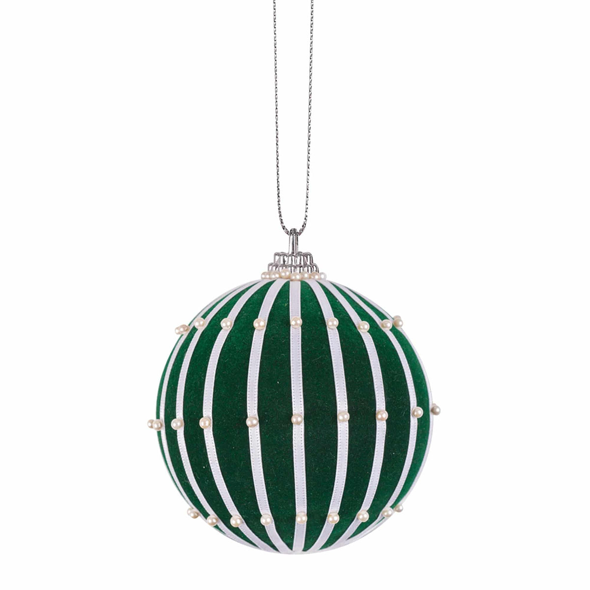 Flocked Baubles 6cm Pack of 10 - view 3