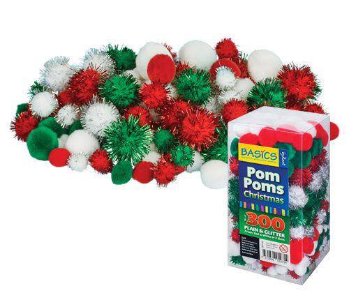 Pom Poms - Christmas (Pack of 300)