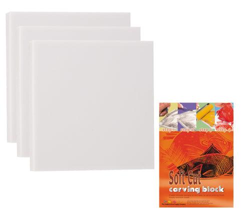 Soft Cut Carving Block - Bulk: 11 x 11cm (Pack of 10)
