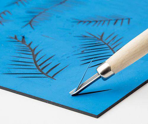 Velvet Print - Double-Sided Lino Tile: 20