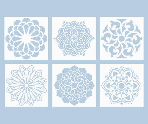 Mandala Stencils 15 x 15cm - Pack of 6
