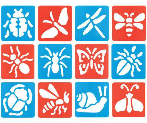 Minibeast Stencils 6.8 x 6.8cm - Pack of 12
