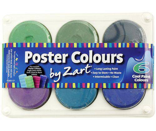 Poster Colours by Zart - Cool Palette - CLEARANCE