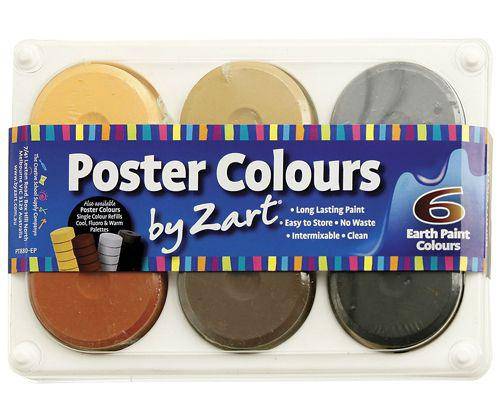 Poster Colours by Zart - Earth Palette - CLEARANCE