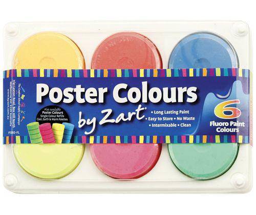 Poster Colours by Zart - Fluoro Palette - CLEARANCE