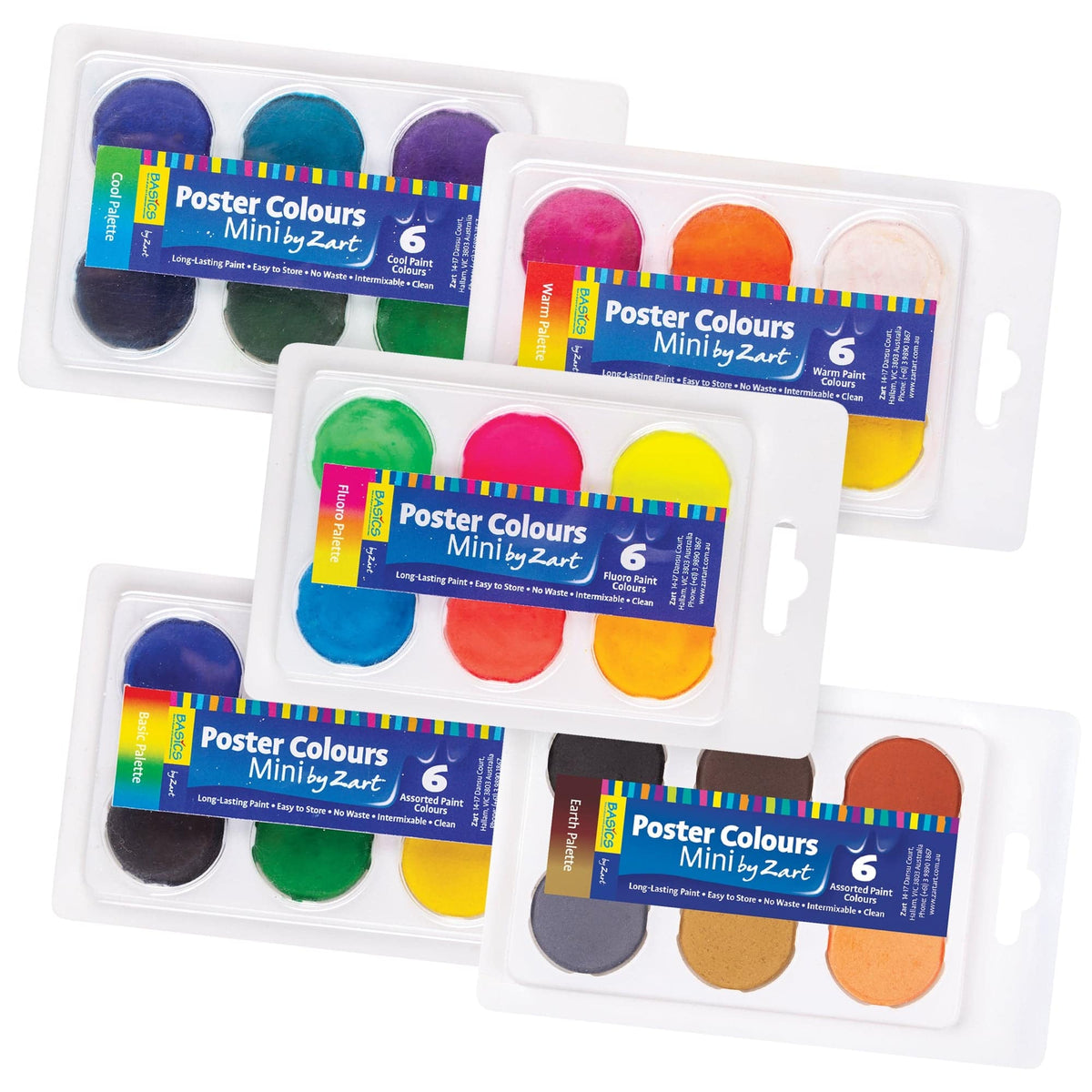 Poster Colours Paint Mini Palettes by Zart - Assorted - view 2