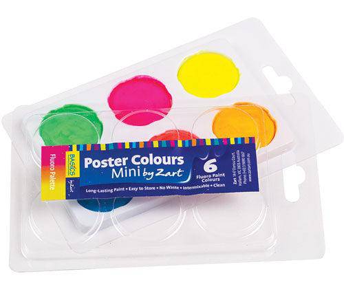 Poster Colours Paint Mini Palettes by Zart - Fluoro