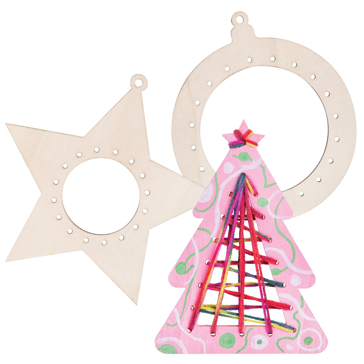 Weave and Thread Xmas Baubles Pack of 12 - view 2